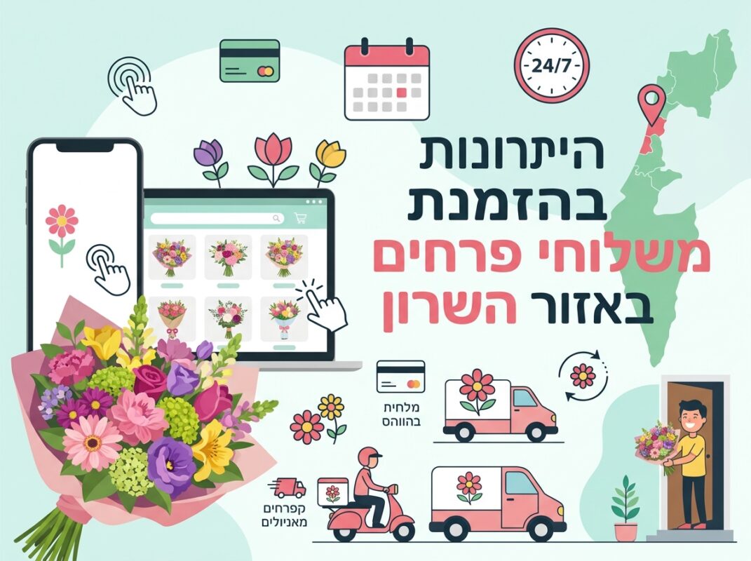 היתרונות בהזמנת משלוחי פרחים אונליין באזור השרון