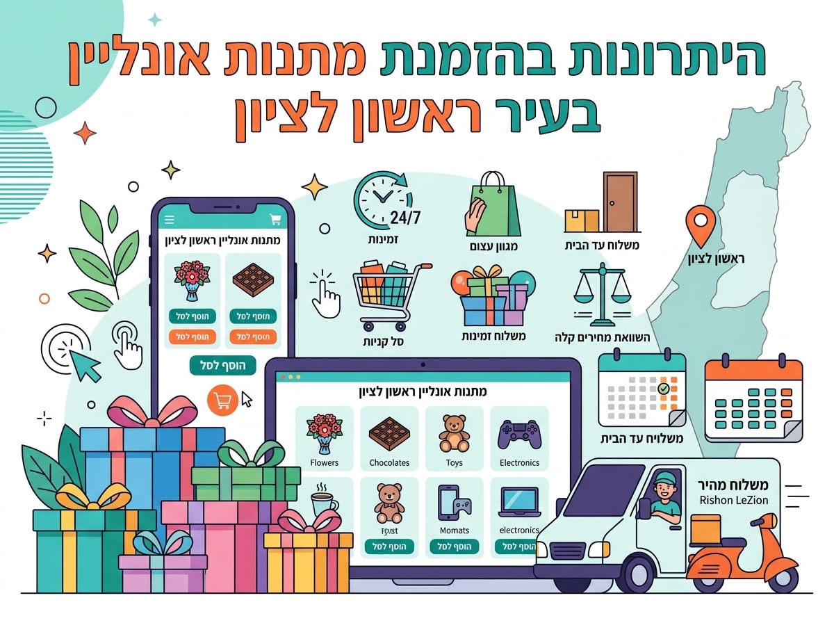 היתרונות בהזמנת מתנות אונליין בעיר ראשון לציון
