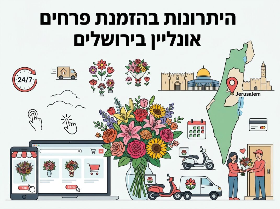 היתרונות בהזמנת פרחים אונליין בעיר ירושלים